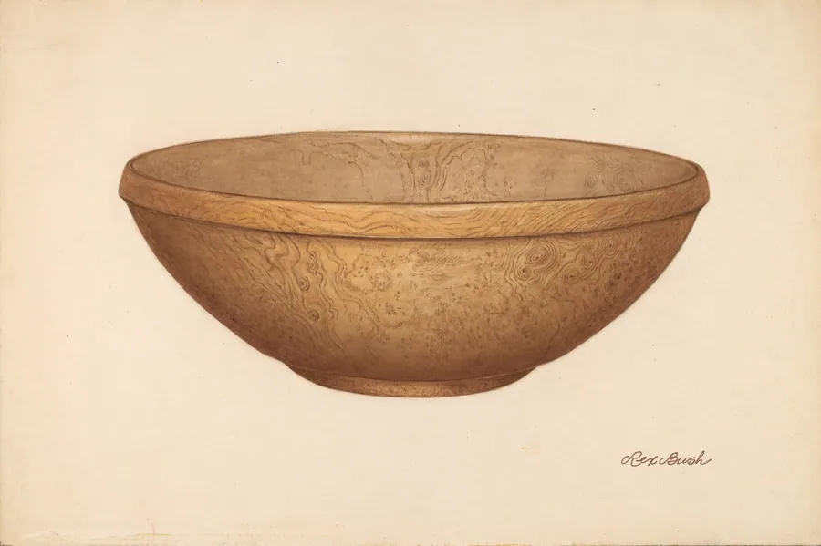 Wooden Salad or Chopping Bowl by Rex F. Bush