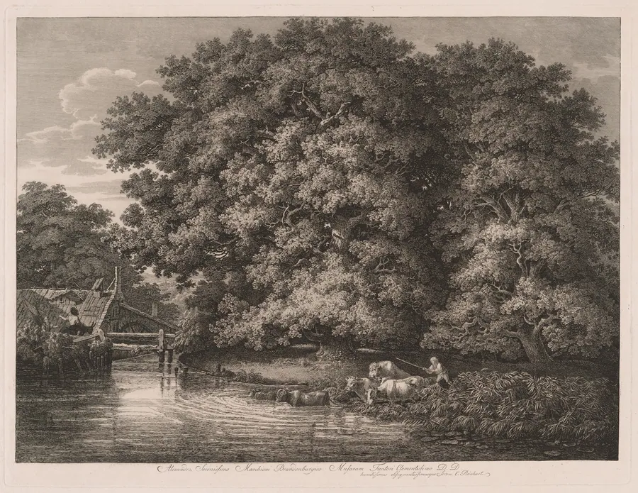 The Mill at the Great Oaks by Johann Christian Reinhart