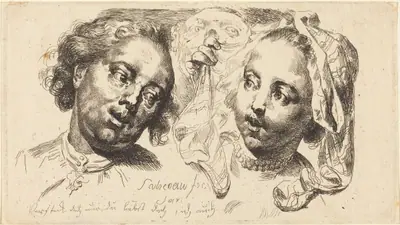 Young Woman Flirting with a Man