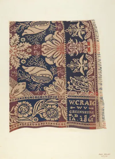 Jacquard Coverlet