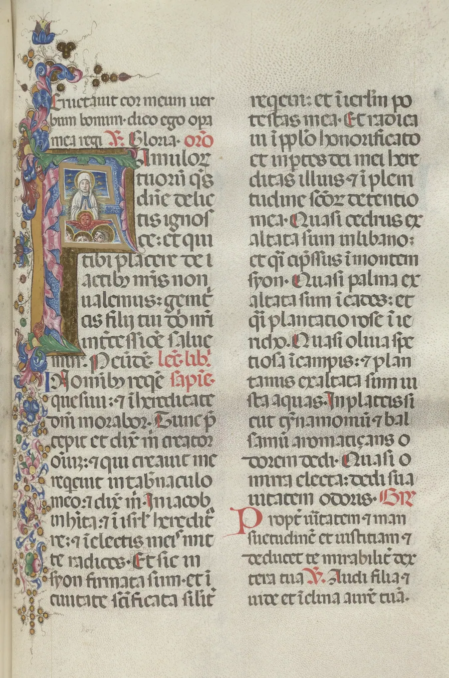 Missale: Fol. 306: Assumption of the Virgin by Giapeco Caporali