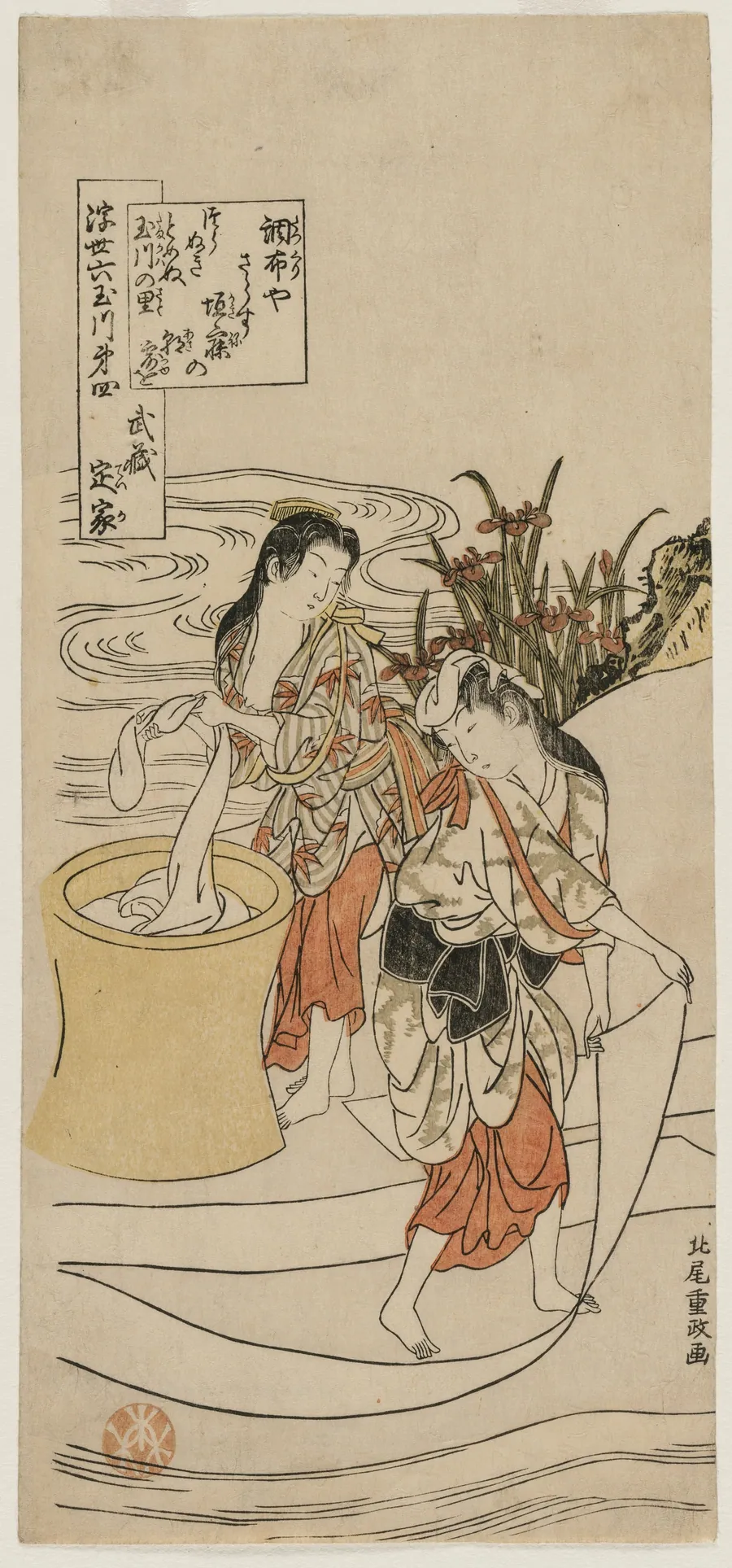 The Chofu Tama River in Musashi Province (from the series The Six Tama Rivers of the Floating World) by Kitao Shigemasa