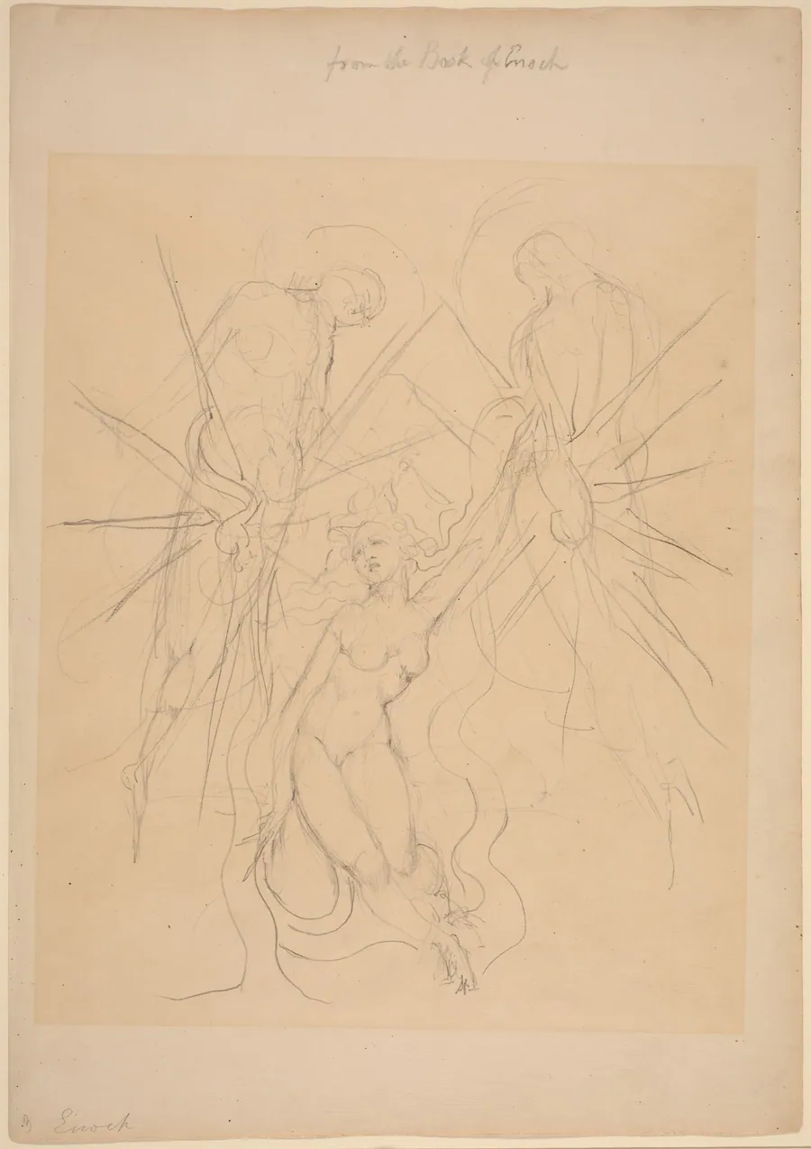 The Descent of the Angels to One of the Daughters of Men by William Blake