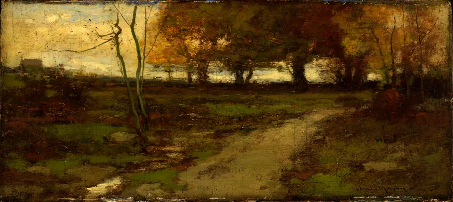 Landscape by J. Francis Murphy, born Oswego, NY 1853-died New York City 1921