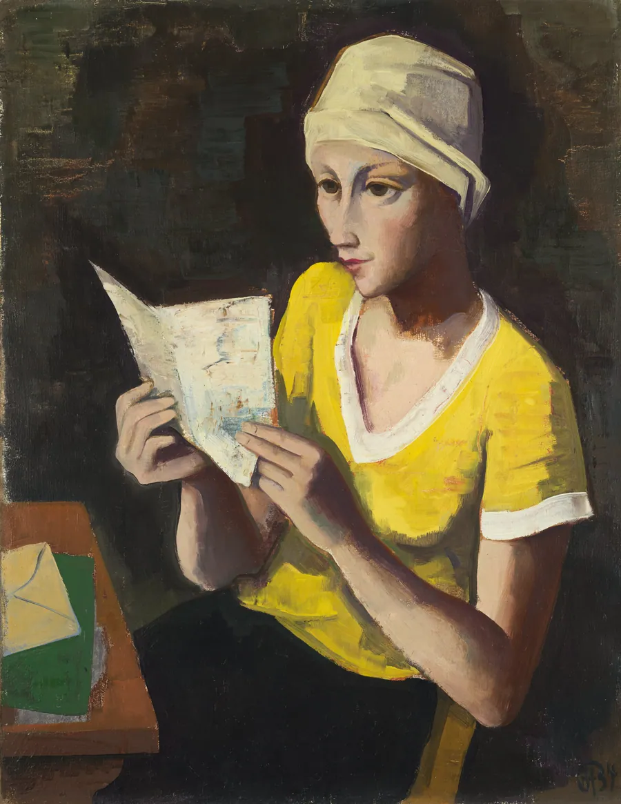 The Letter by Karl Hofer