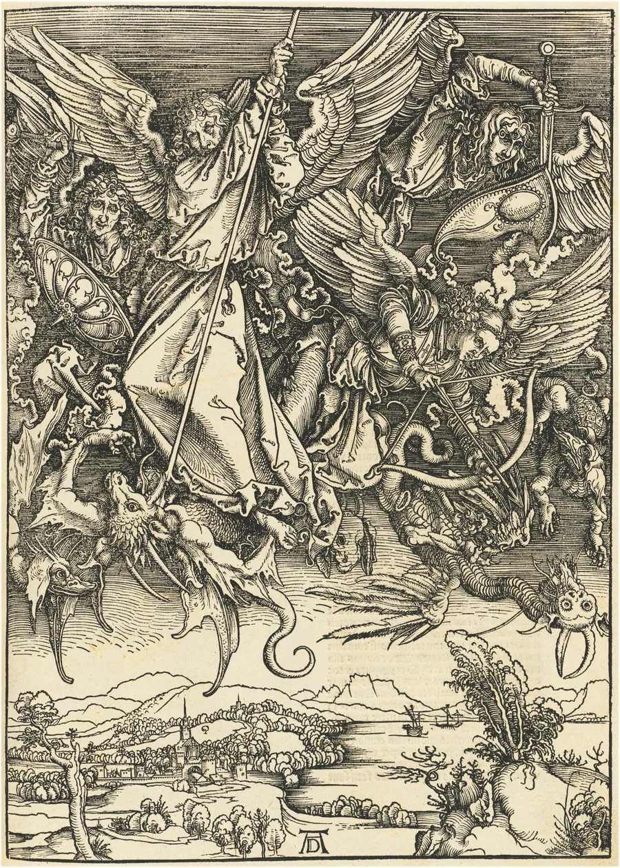 Saint Michael Fighting the Dragon by Albrecht Dürer