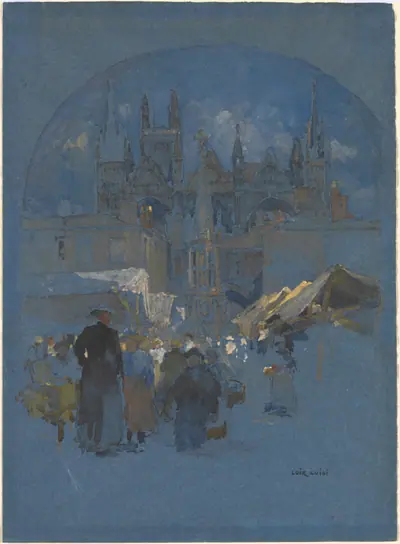 A Market Square before a Cathedral