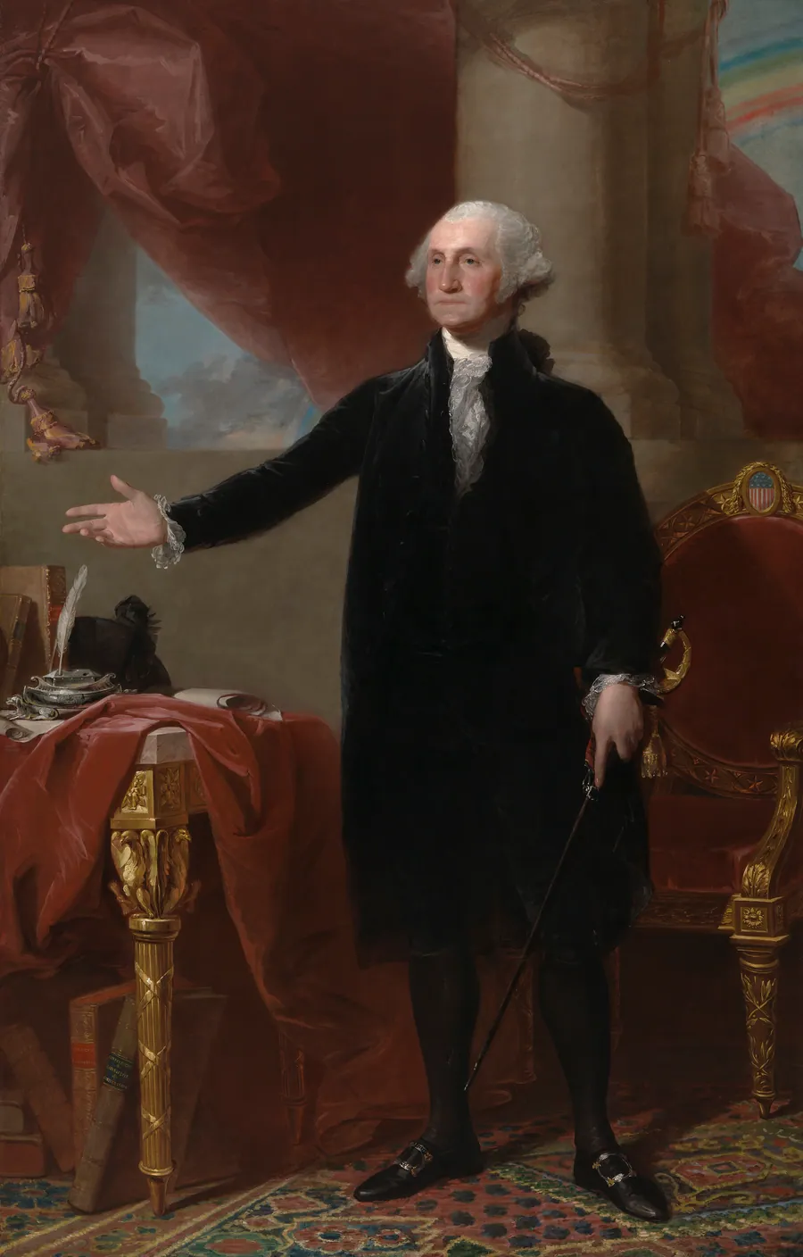 George Washington (Lansdowne Portrait) by Gilbert Stuart, 3 Dec 1755 - 9 Jul 1828