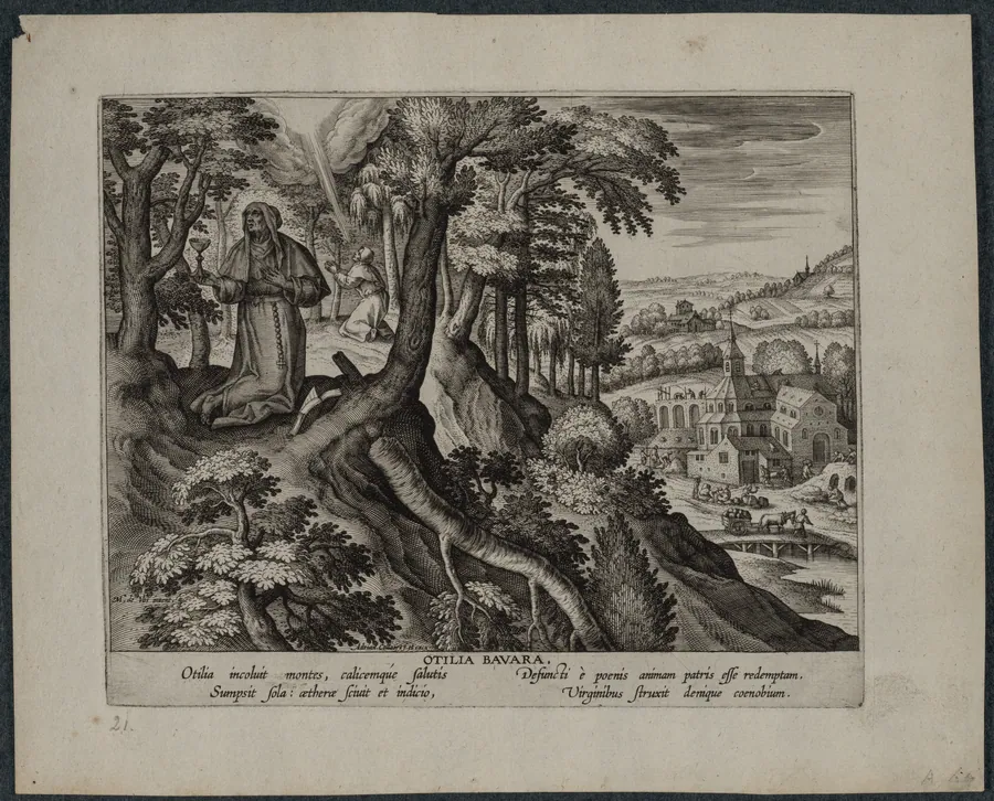 Otilia Bavara (Saint Otilia of Bavaria) by Adriaen Collaert