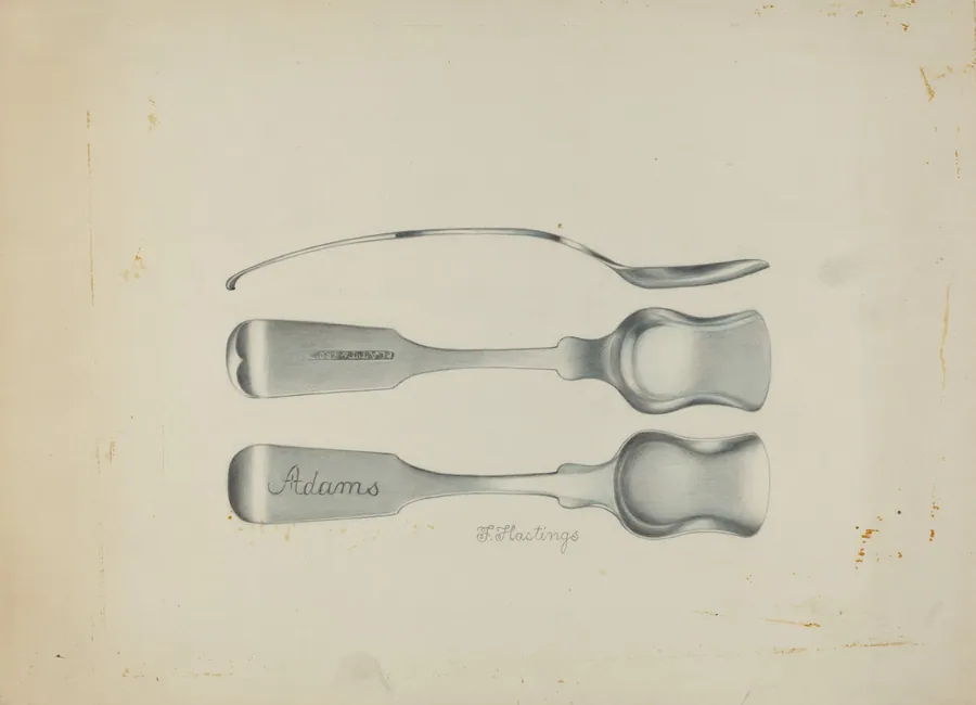 Silver Salt Spoon by Florence Hastings