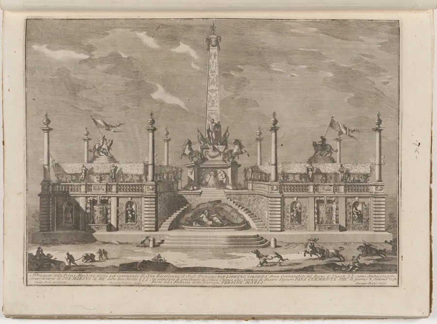 The Prima Macchina for the Chinea of 1758: A "Deliziosa" with Hanging Gardens by Giuseppe Pozzi