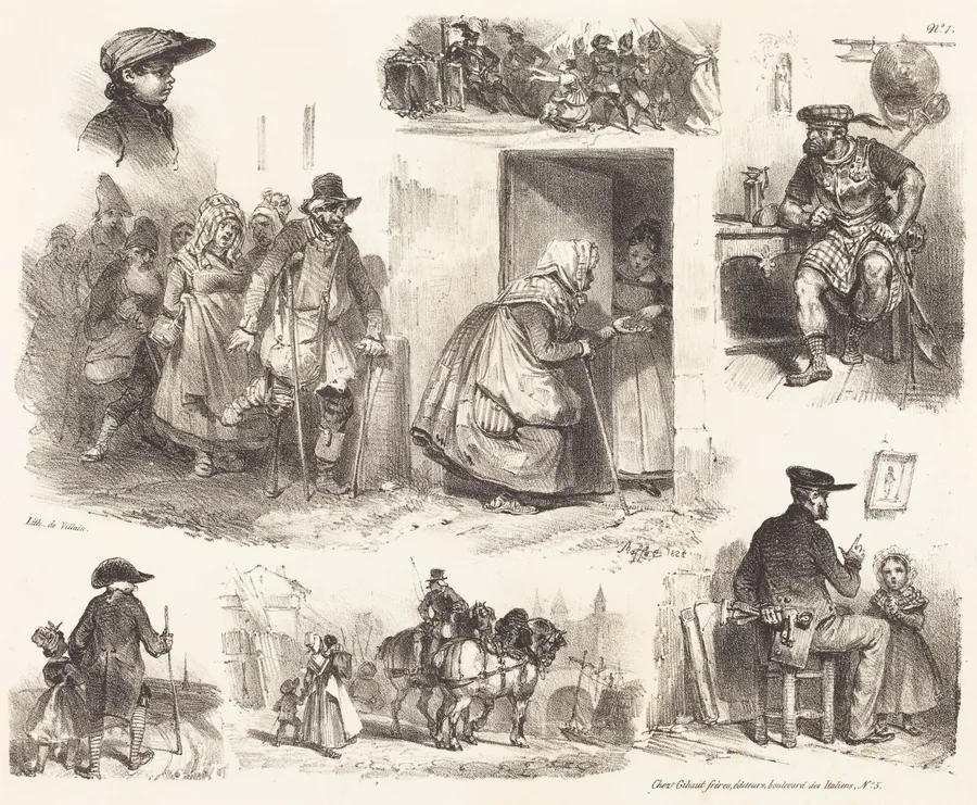 Eight Vignettes of Genre Incidents by Auguste Raffet