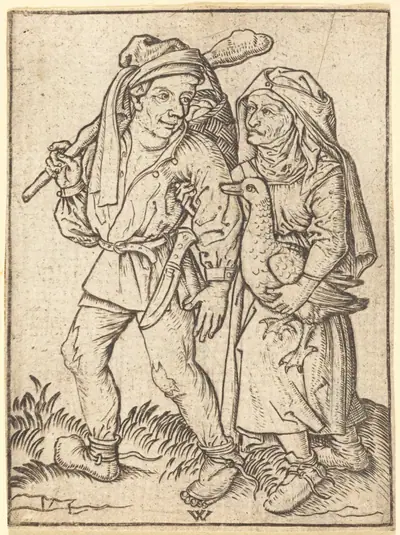 Farmer and Wife with Goose