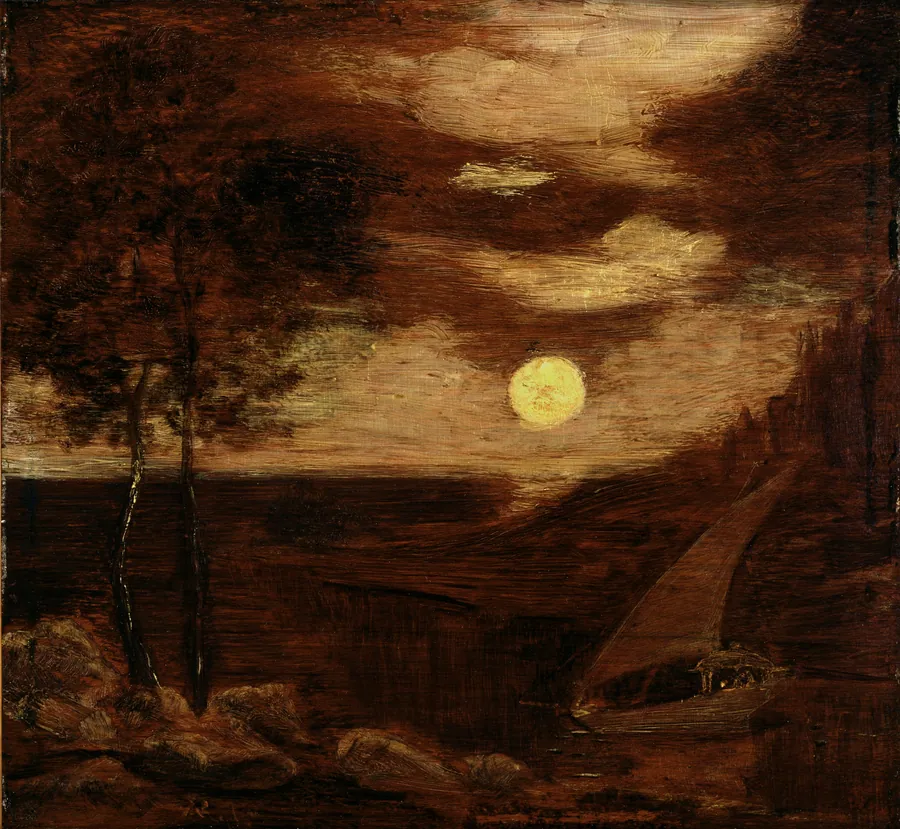 The Lovers' Boat by Albert Pinkham Ryder, born New Bedford, MA 1847-died New York City 1917
