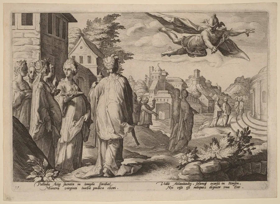 Mercury Falling in Love with Herse by Hendrick Goltzius