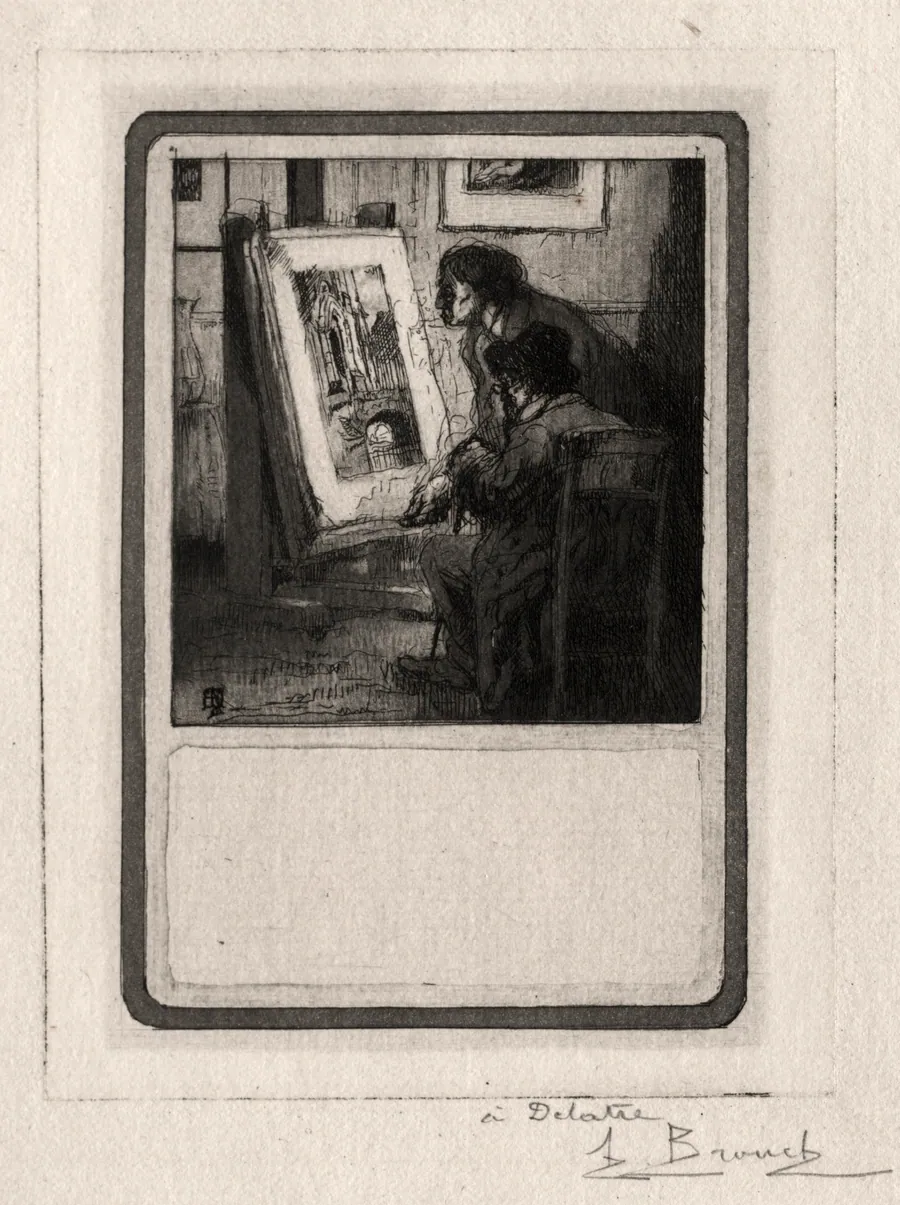 The Print Collector by Auguste Brouet