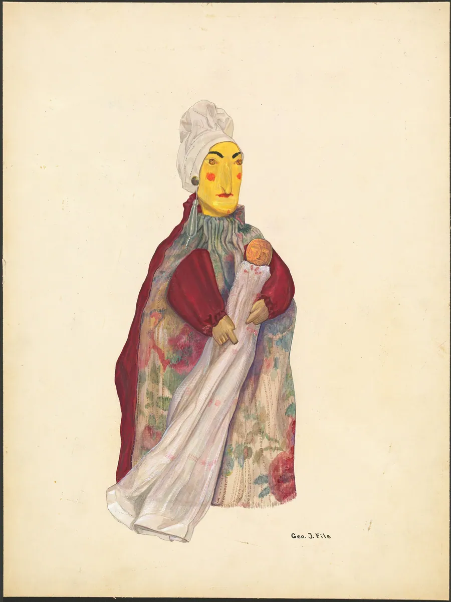 Hand Puppet "Judy" and Child by George File