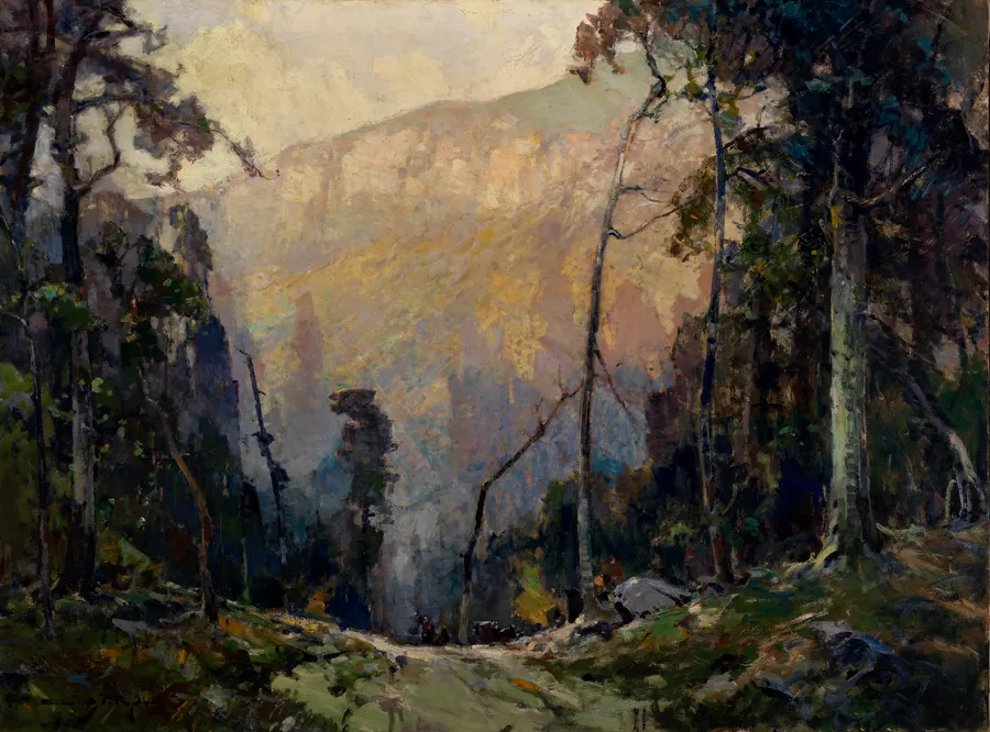Smugglers' Notch, Stowe, Vermont by Chauncey F. Ryder, born Danbury, CT 1868-died Wilton, NH 1949