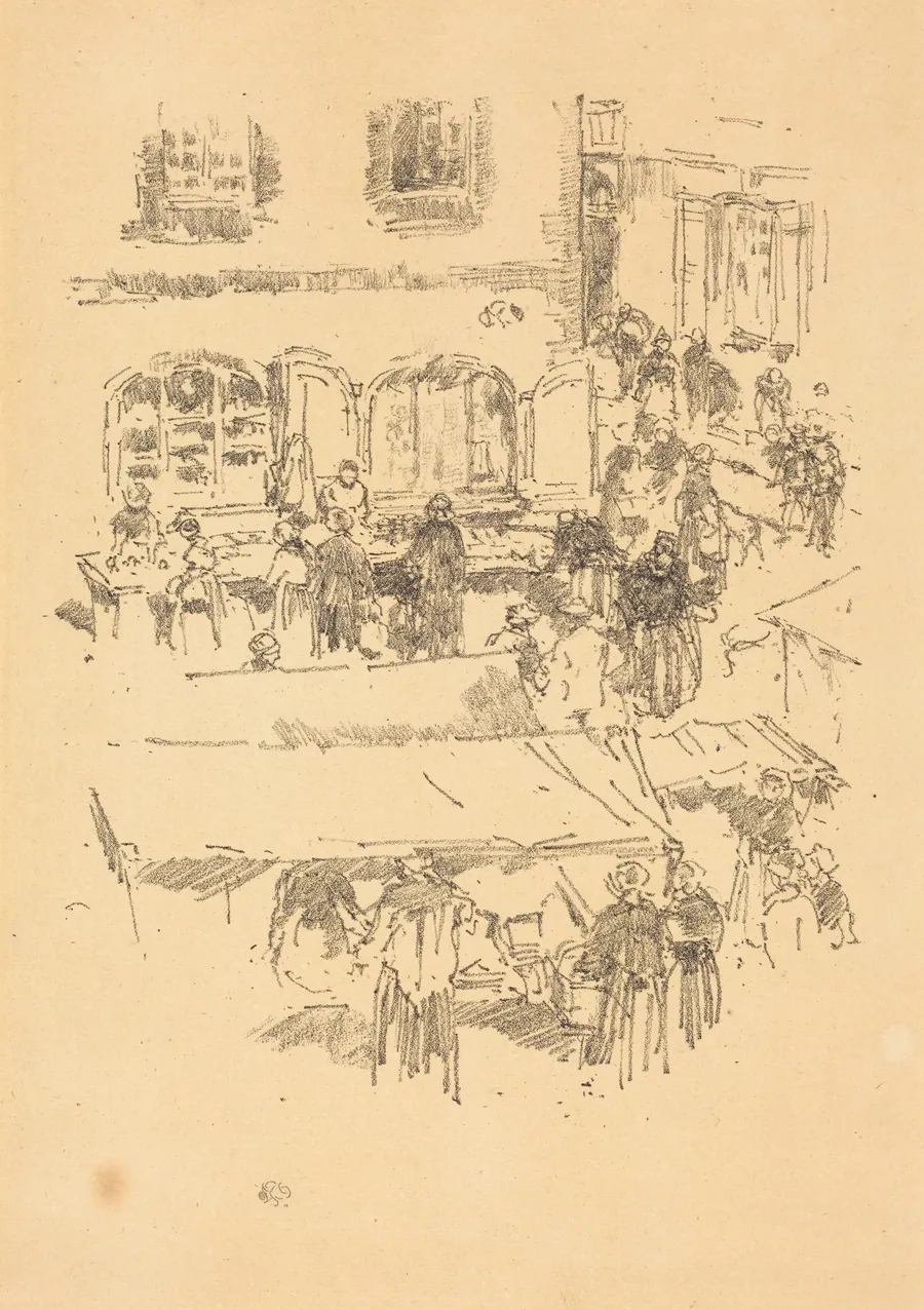 The Marketplace, Vitré by James McNeill Whistler