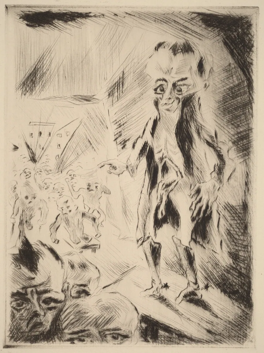 Scene in the Cafe with the Cripple by Walter Gramatté