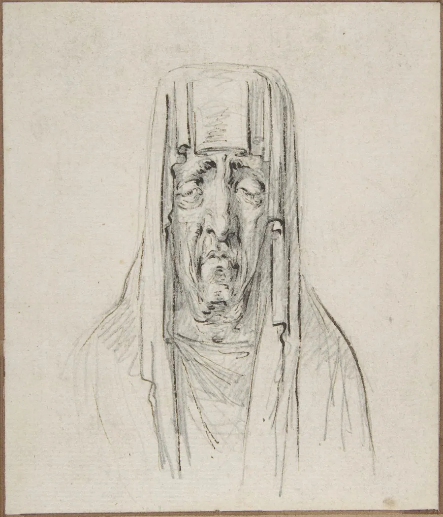 Male Head in a Hood by baron Dominique Vivant Denon
