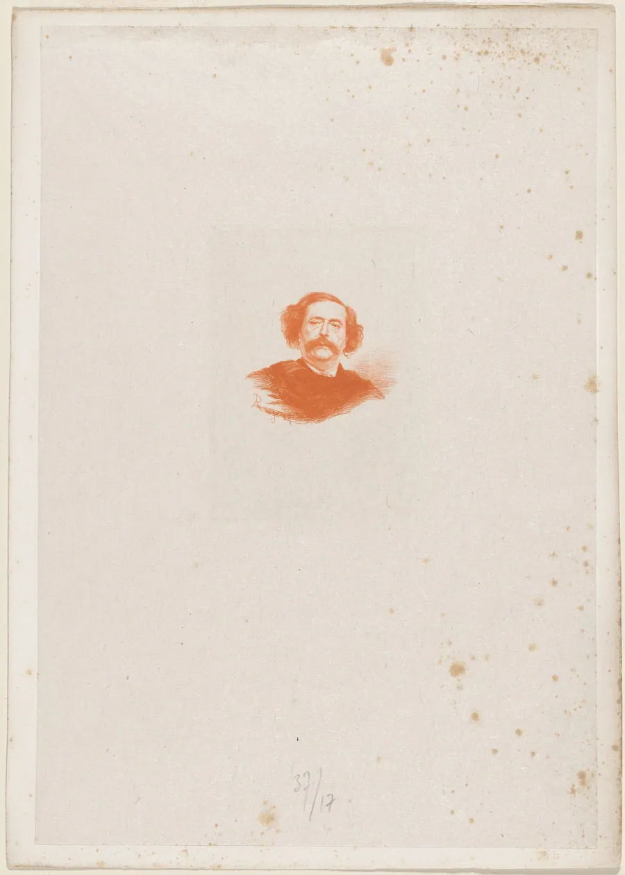 J.Barbey d'Aurevilly by Paul Adolphe Rajon