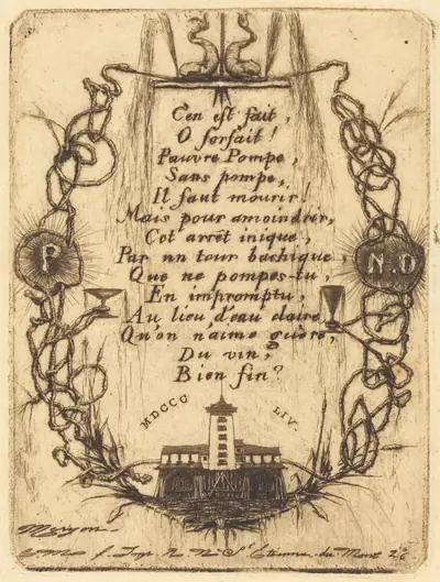 La petite pompe, Paris (The Notre Dame Pump, small plate)