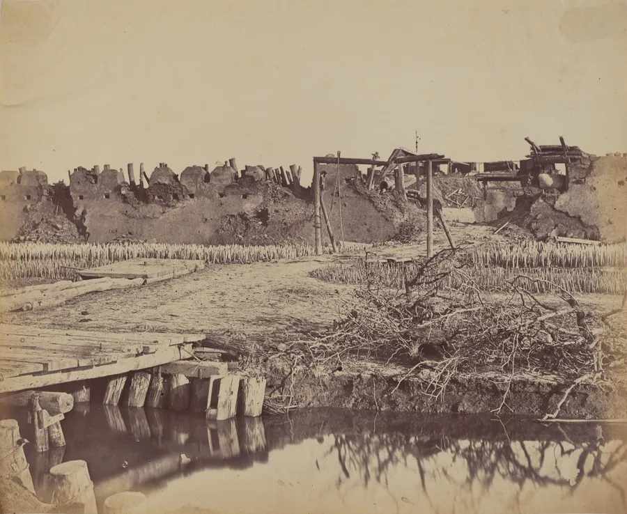 Exterior of North Fort Showing the English Entrance, August 21, 1860 by Felice Beato