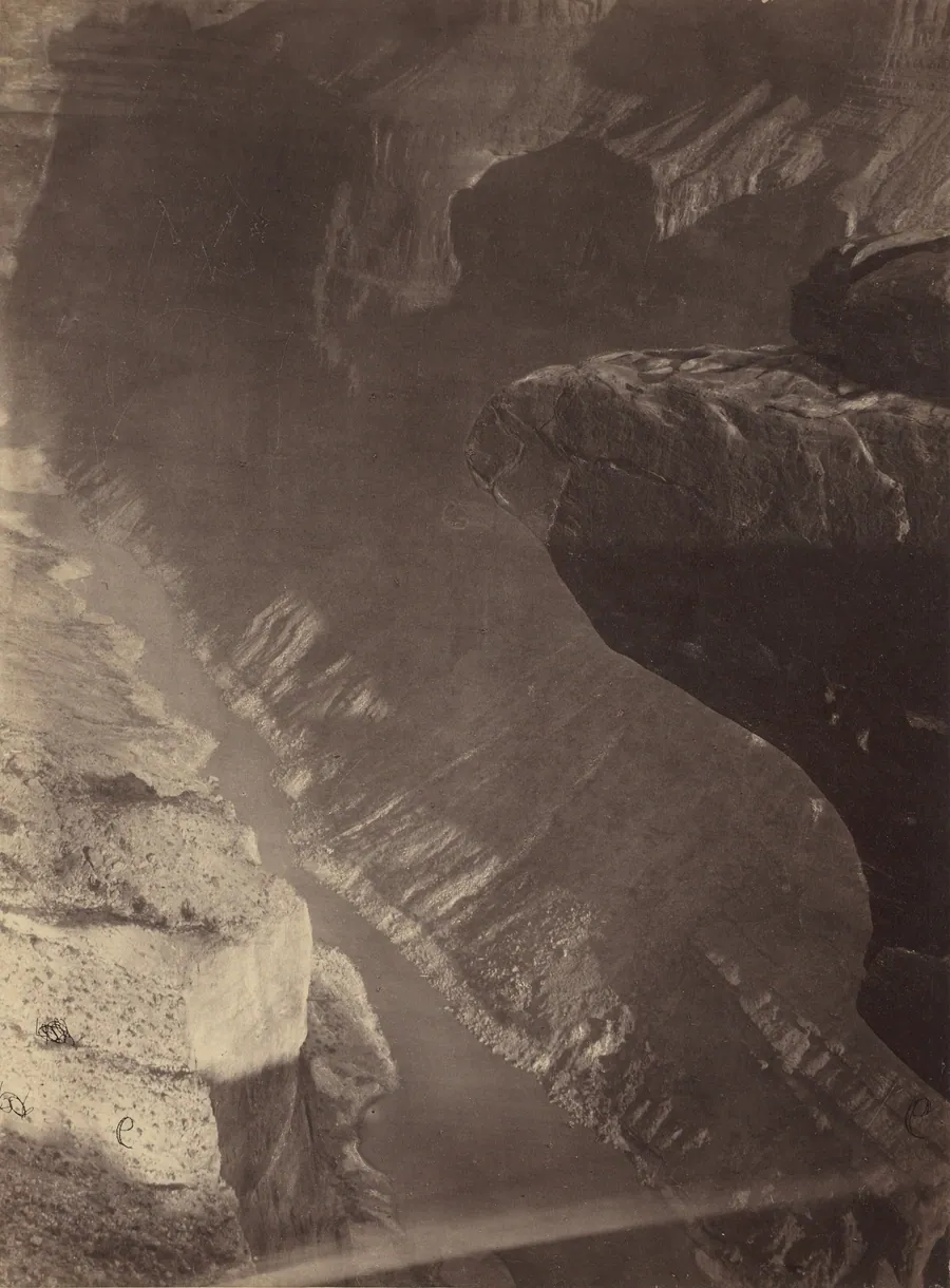 Looking South into the Grand Cañon, Colorado River, Sheavwitz Crossing by William H. Bell