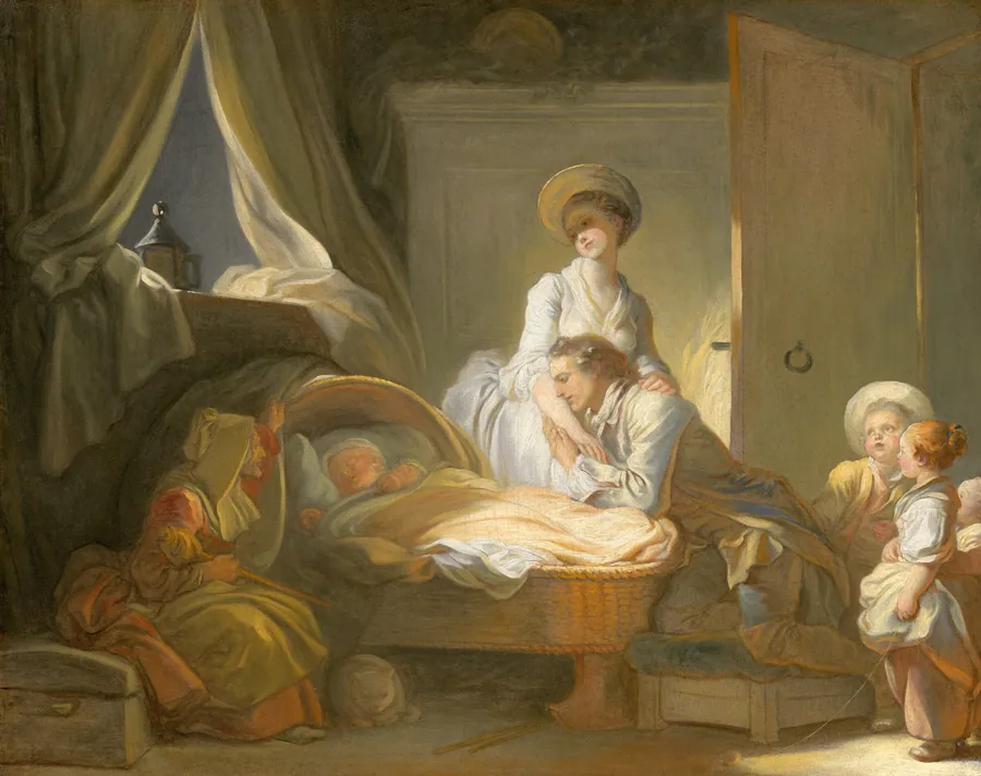 The Visit to the Nursery by Jean Honoré Fragonard