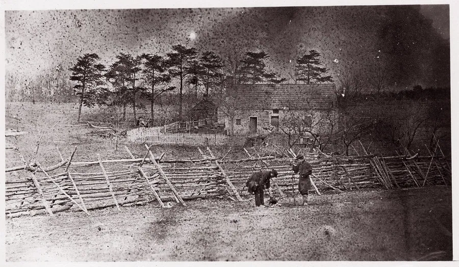 Bull Run. Matthews House by George N. Barnard