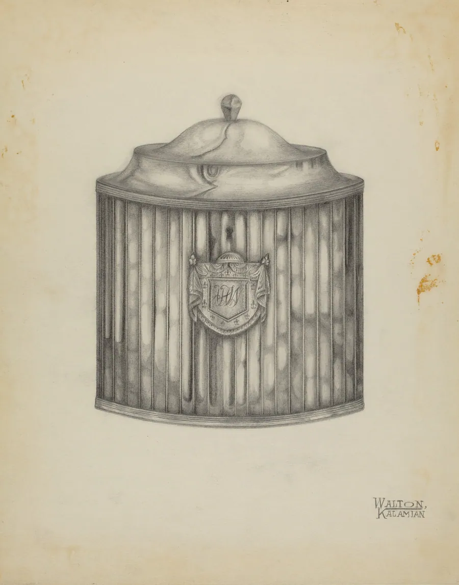 Silver Tea Caddy by Kalamian Walton