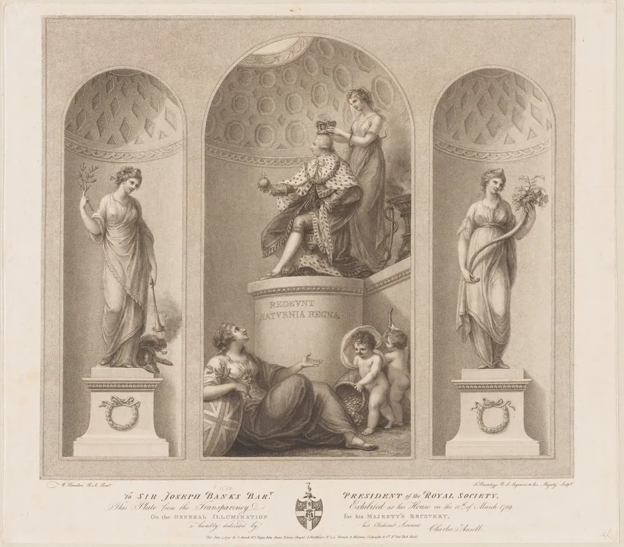 Allegory on the Recovery of the King by Francesco Bartolozzi