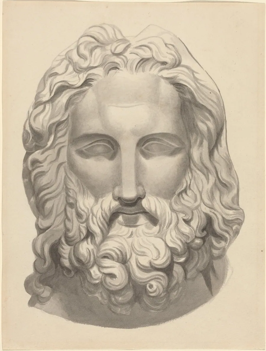 Antique Bearded Head by John Flaxman