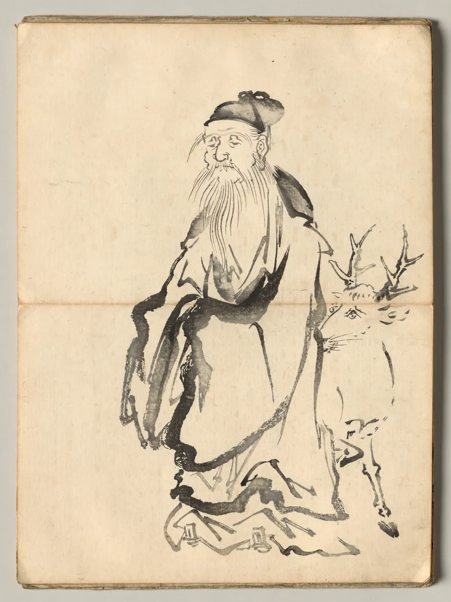 Jurojin from Ōkyo Picture Book by Maruyama Ōkyo
