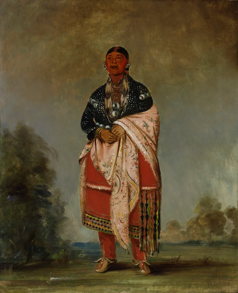 Wife of Kee-o-kúk by George Catlin, born Wilkes-Barre, PA 1796-died Jersey City, NJ 1872