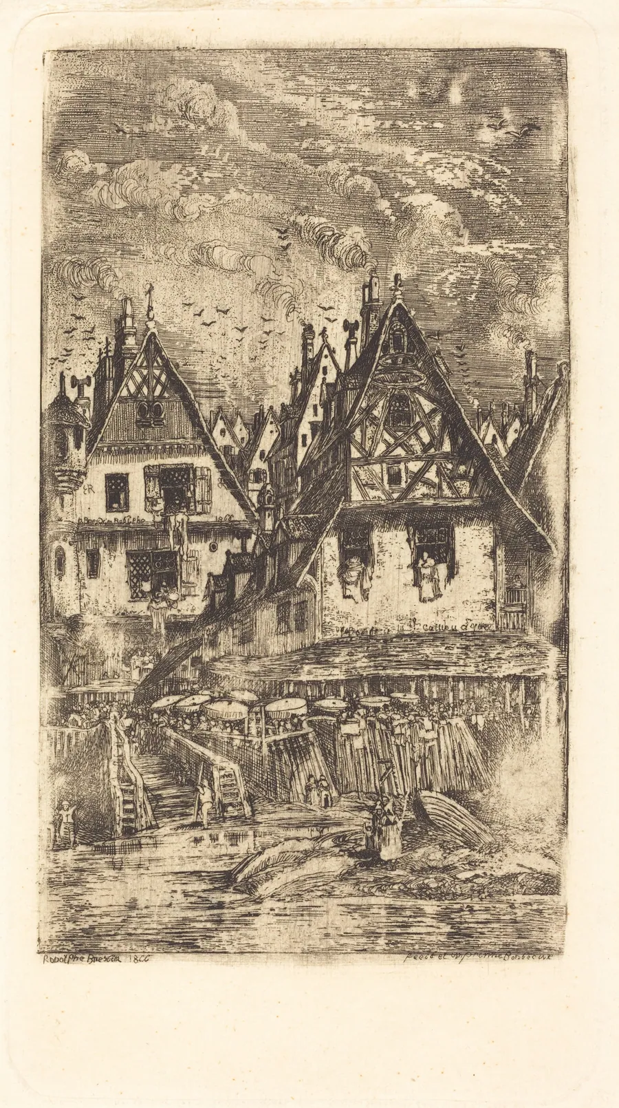 Entrée du Village by Rodolphe Bresdin