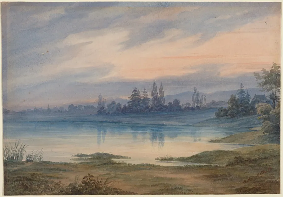 Landscape near Strasbourg Looking toward St. Gall by W. van Detta
