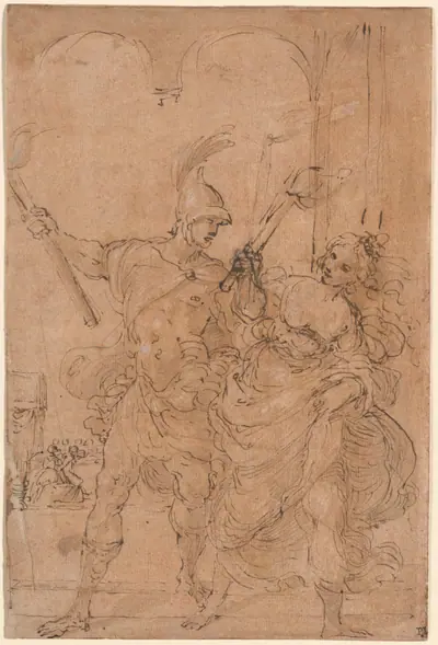 Alexander and Thaïs Setting Fire to Persepolis