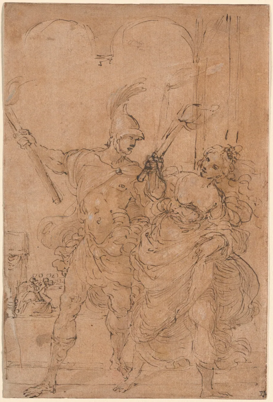 Alexander and Thaïs Setting Fire to Persepolis by Lodovico Carracci