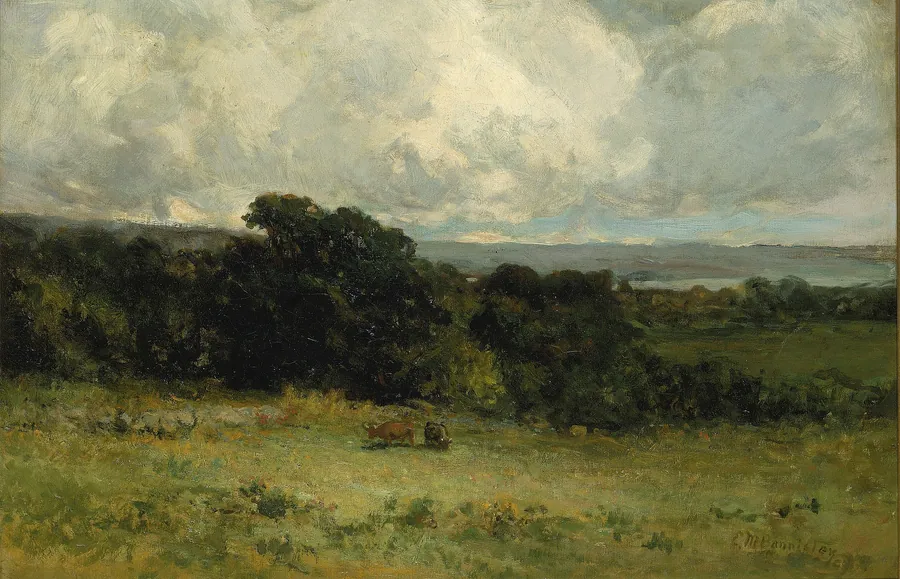 Pleasant Pastures by Edward Mitchell Bannister, born St. Andrews, New Brunswick, Canada 1828-died Providence, RI 1901