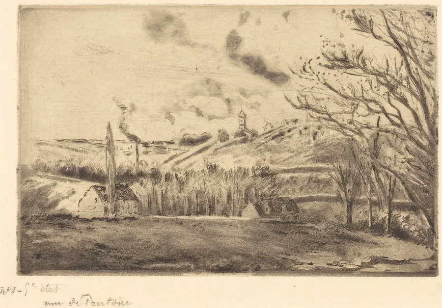 View of Pontoise (Vue de Pontoise) by Camille Pissarro