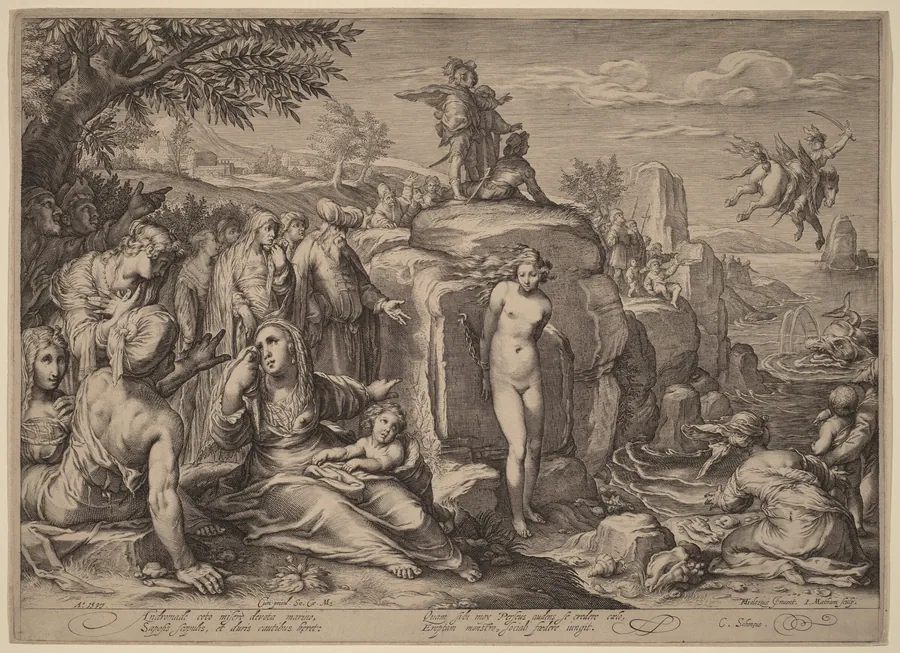 Perseus and Andromeda by Jacob Matham