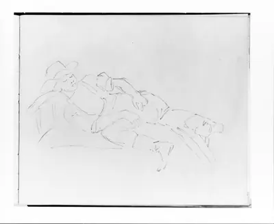 Man Sleeping in a Rowboat (from Sketchbook)