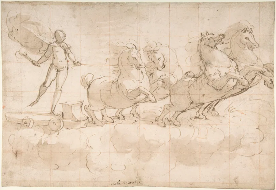 Apollo Driving the Chariot of the Rising Sun by Luca Cambiaso
