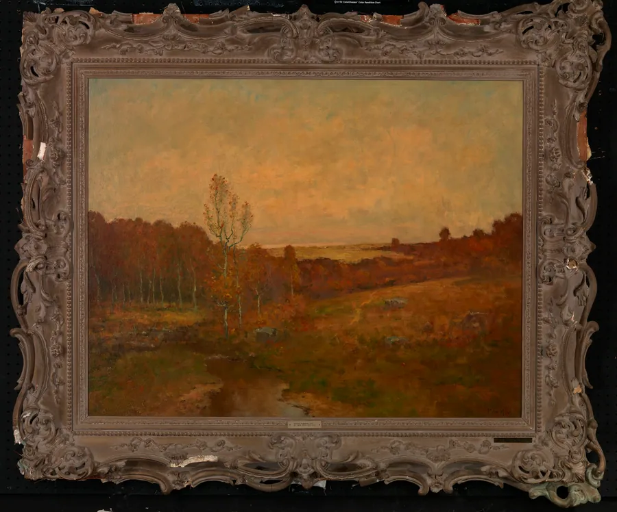 Indian Summer Day by Max Weyl, born Muhlen-on-Neckar, Germany 1837-died Washington, DC 1914