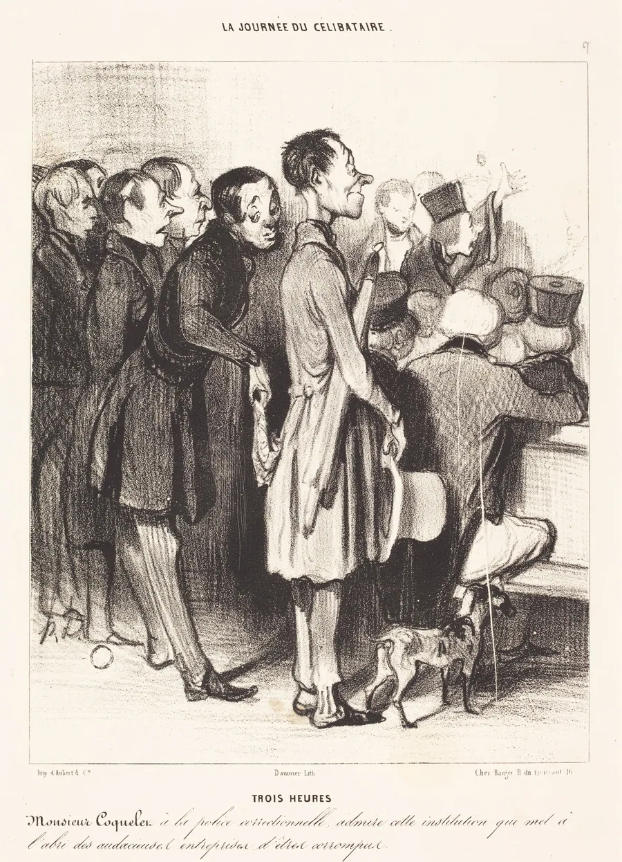 Trois heures by Honoré Daumier