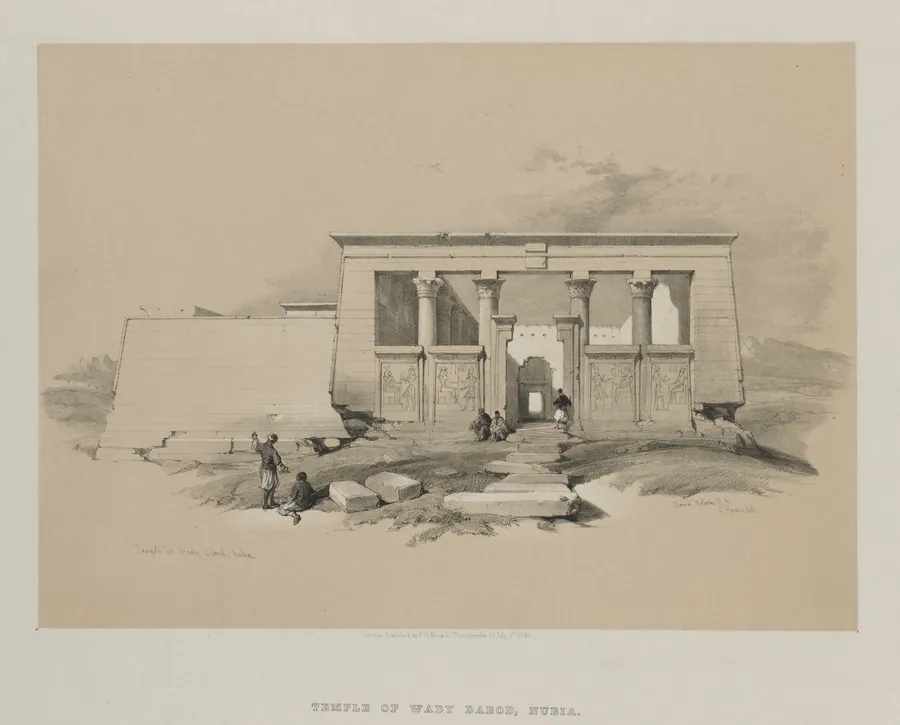Egypt and Nubia, Volume II: Temple at Wady Dabod, Nubia by Louis Haghe