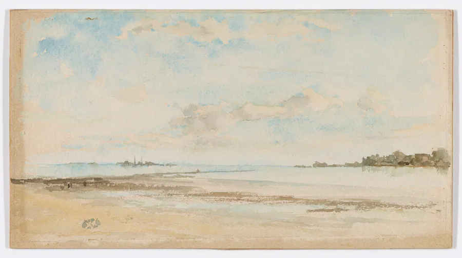 Note in Blue and Opal–Jersey by James McNeill Whistler (1834-1903)
