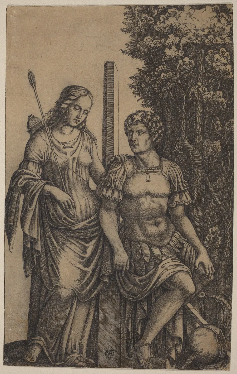 Venus Appearing to Aeneas by Marcantonio Raimondi